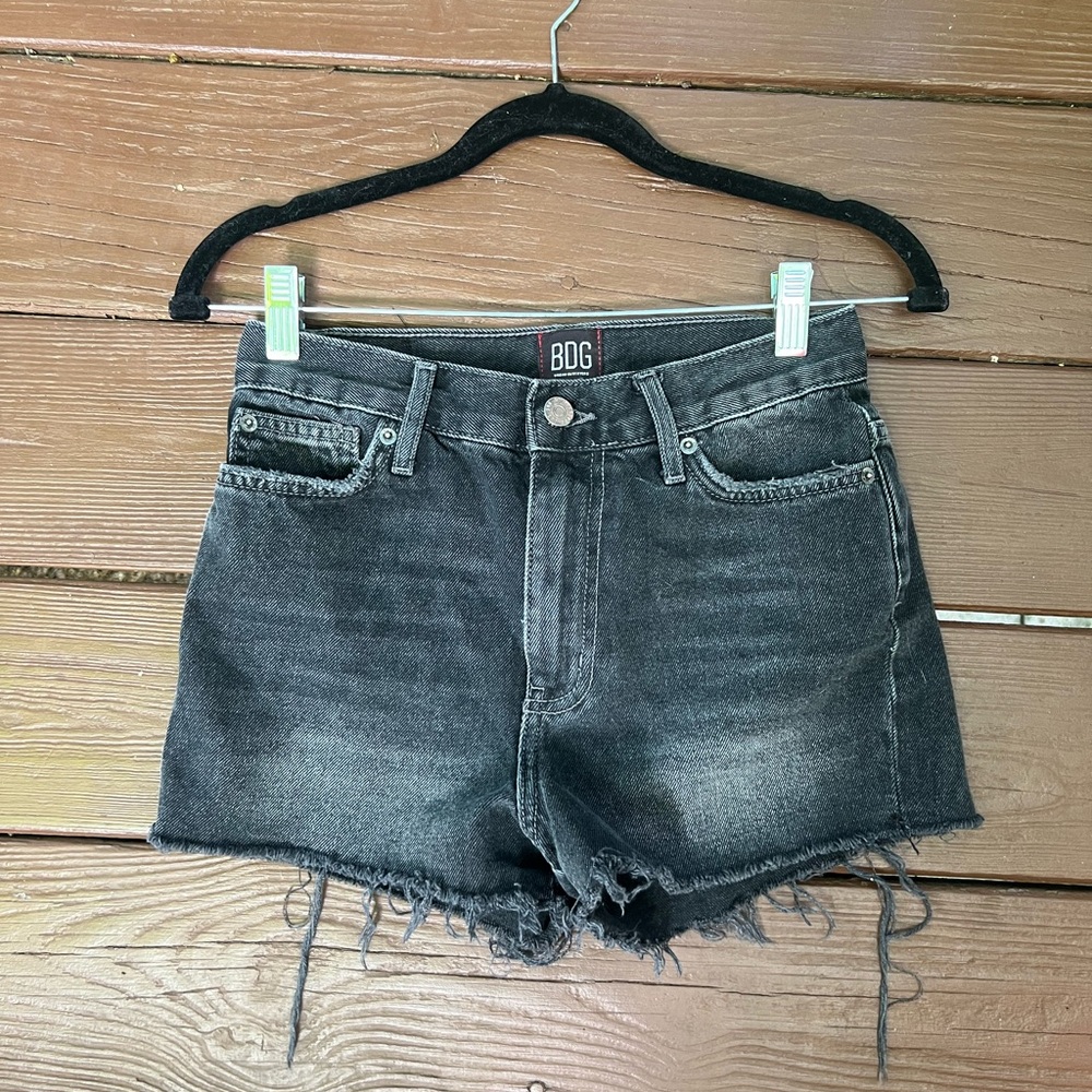 Bdg black denim shorts size 25 urban outfitters